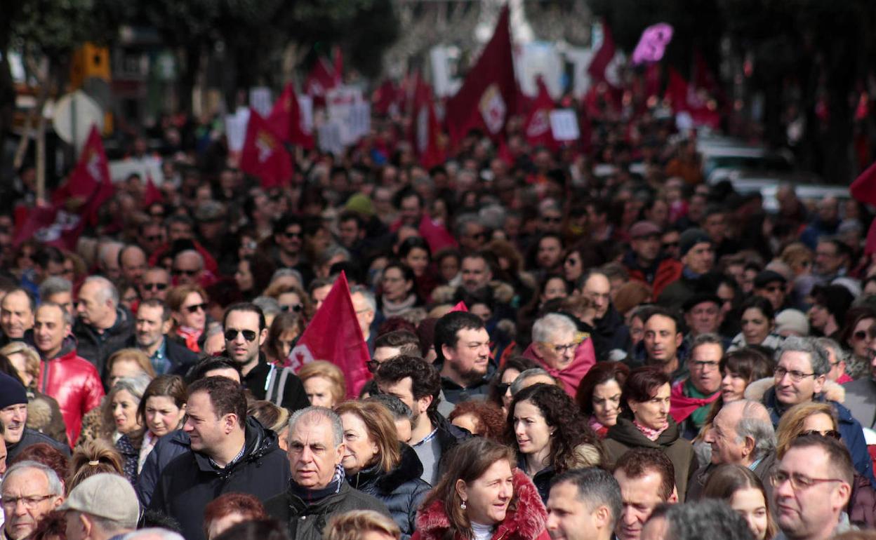 Imagen de la manifestación del 16 de febrero por el Futuro de León. 