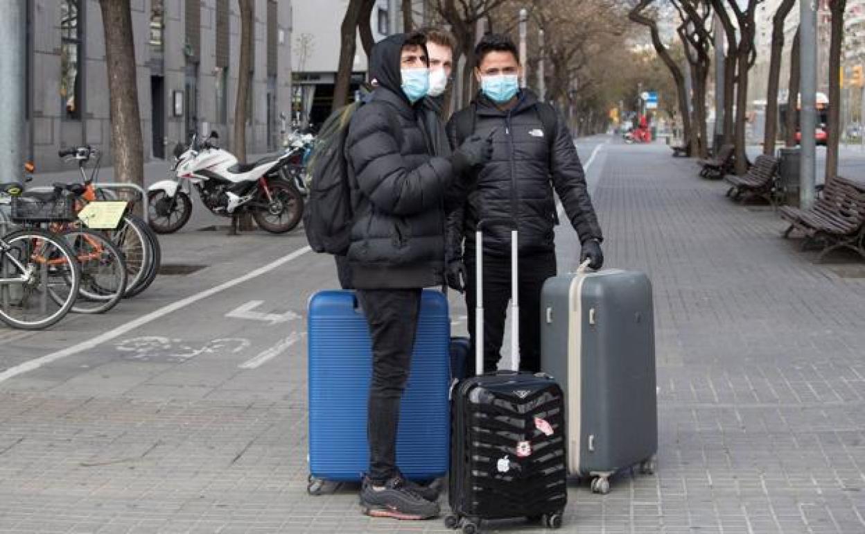 Turistas durante la pandemia.