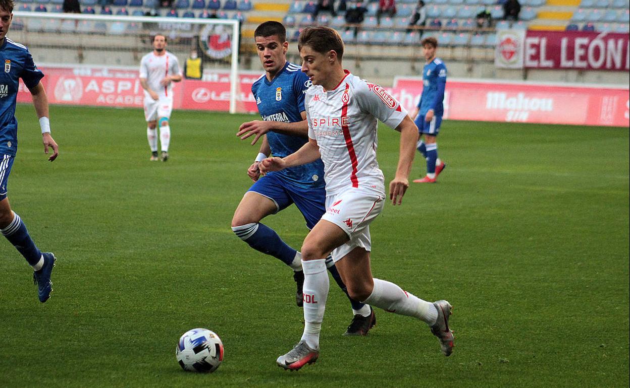 Luque, en el partido ante el Oviedo B.