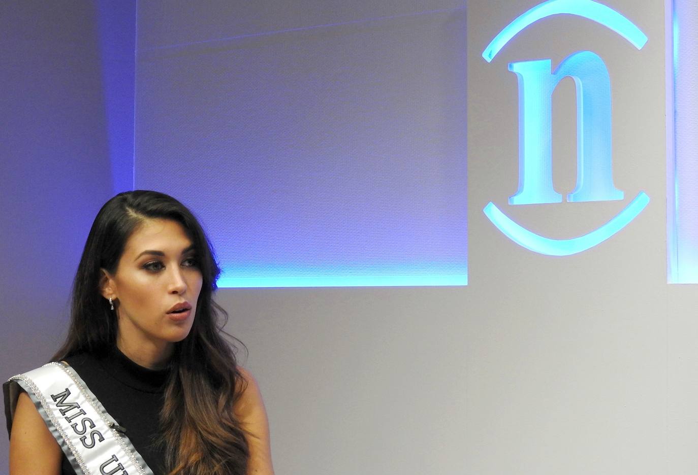 La modelo leonesa Andrea Martínez en una entrevista con leonoticias tras coronarse Miss Universo Spain.