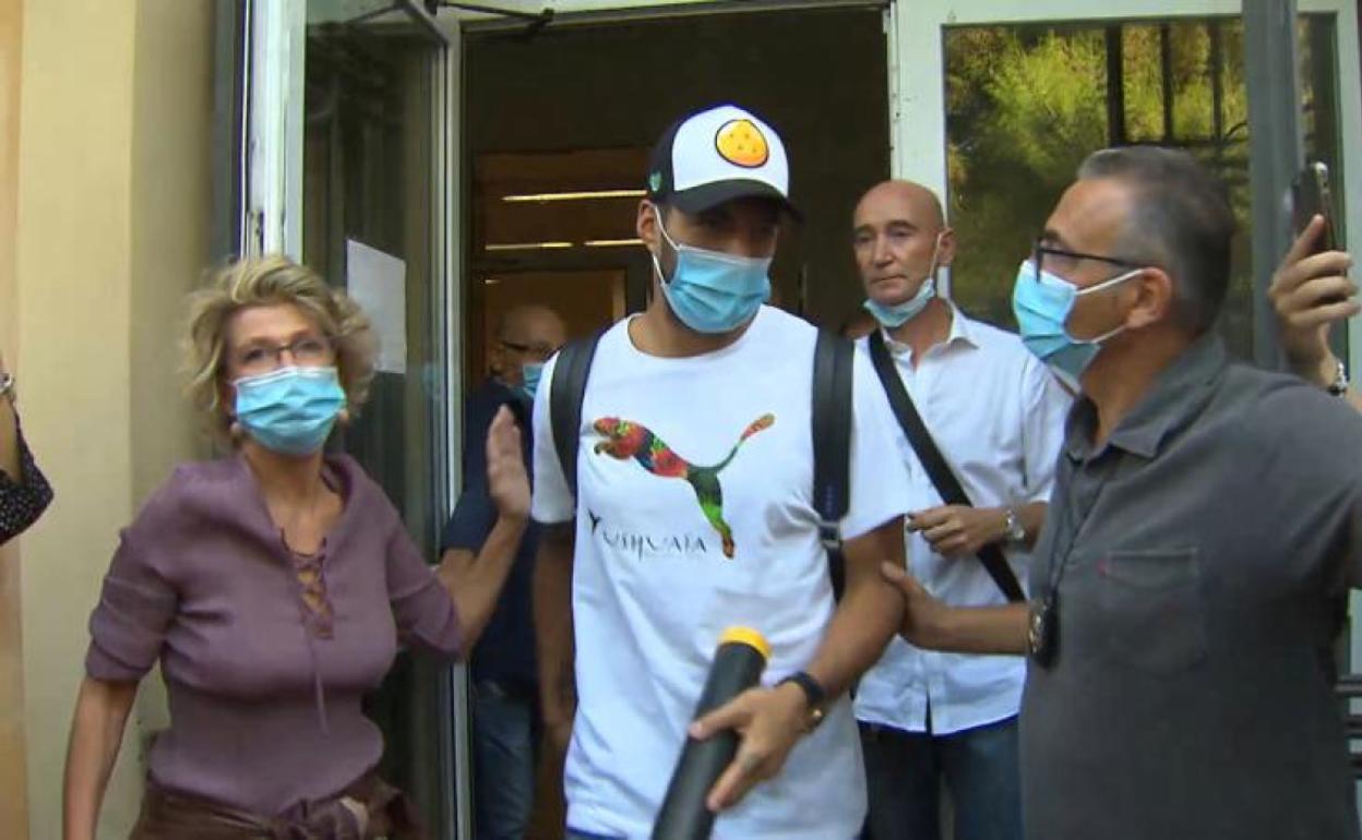 Luis Suárez, el 17 de septiembre en el Universidad de Perugia. 