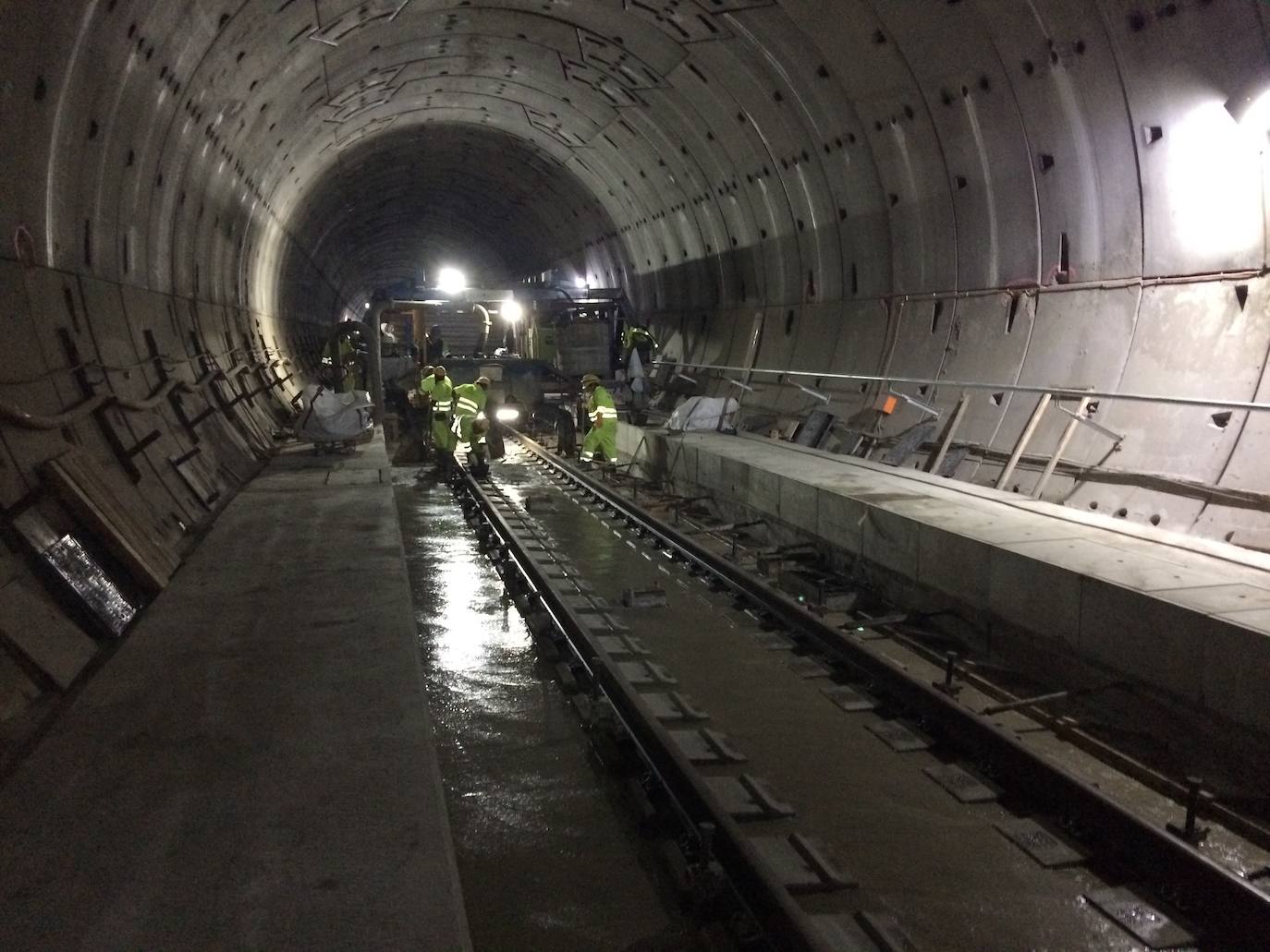 Intervención en el túnel. 