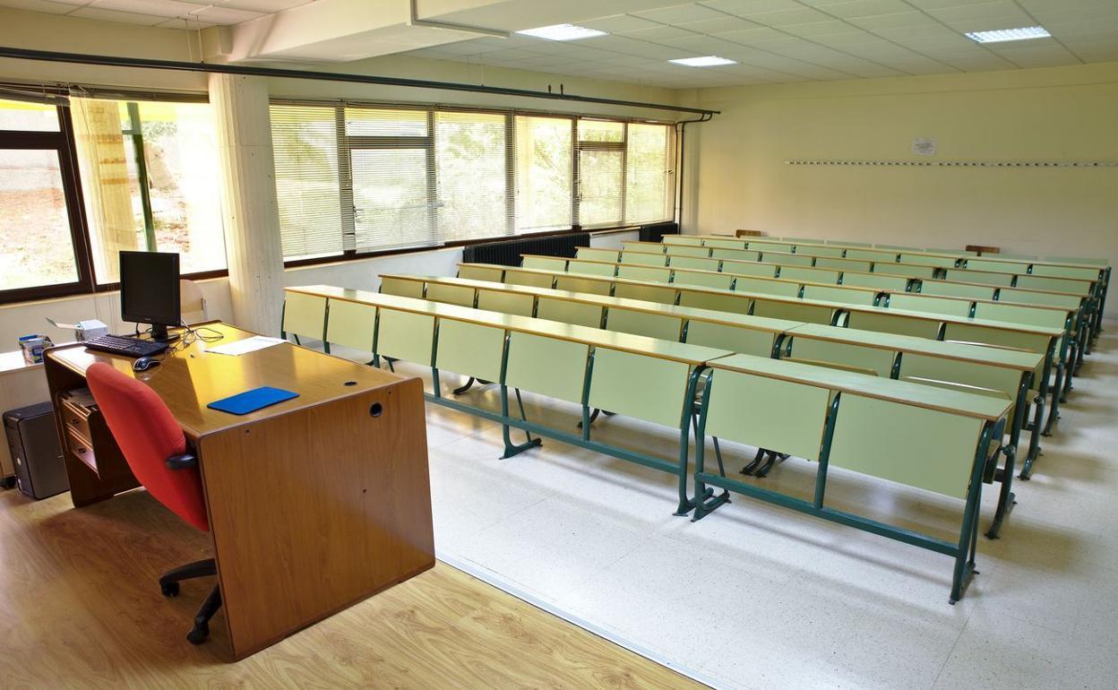Imagen de una aula vacía. 