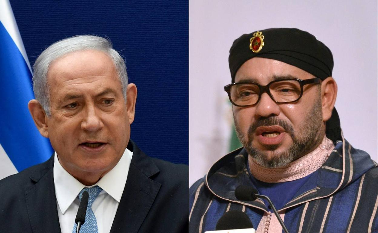 Benyamin Netanyahu y Mohammed VI.