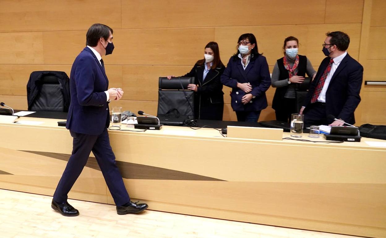 Comparecencia del consejero de Fomento y Medio Ambiente en las Cortes.