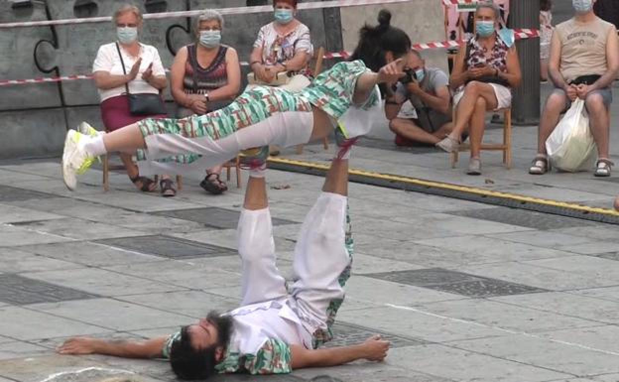 Una obra de la primera edición del festival 'Vencindario' de León.