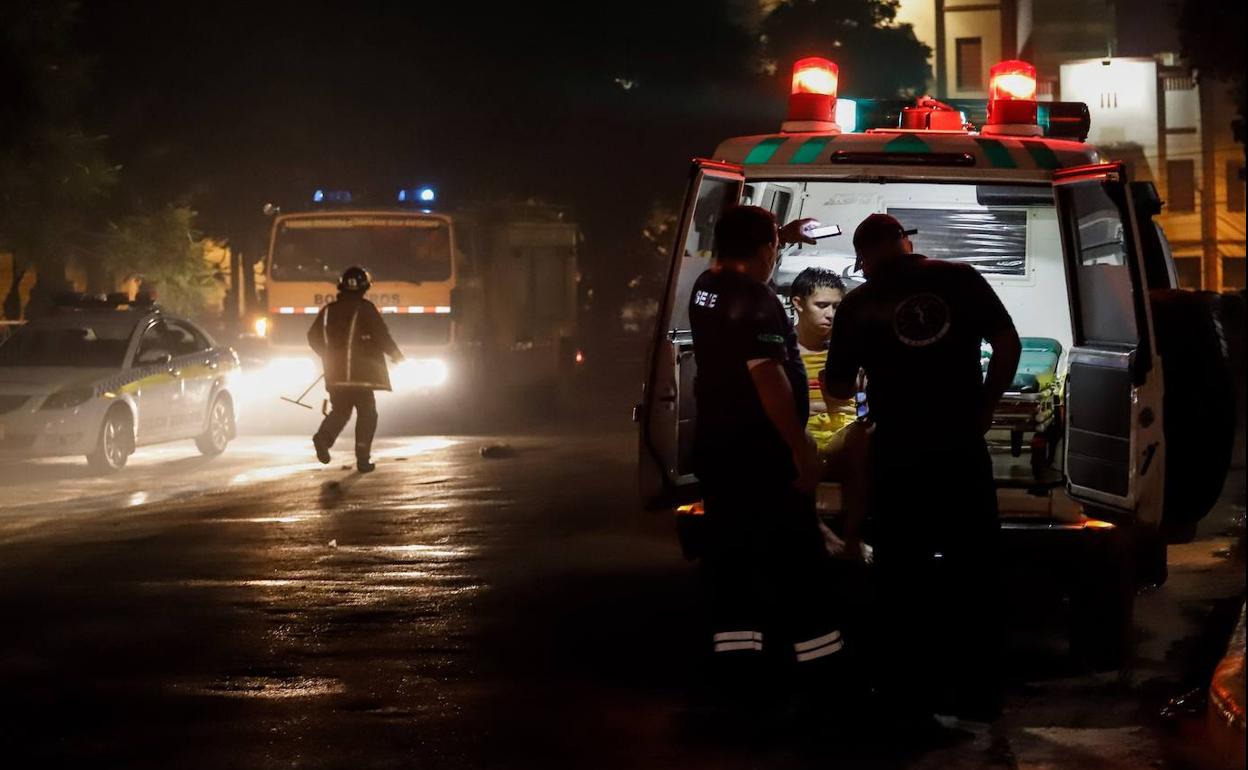 Incendio en el barrio La Chacarita de Asunción (Paraguay).