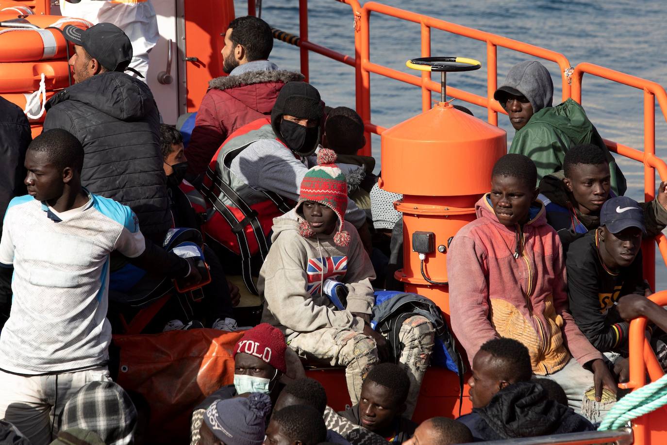 Fotos: Rescate de 106 inmigrantes en la costa de Gran Canaria