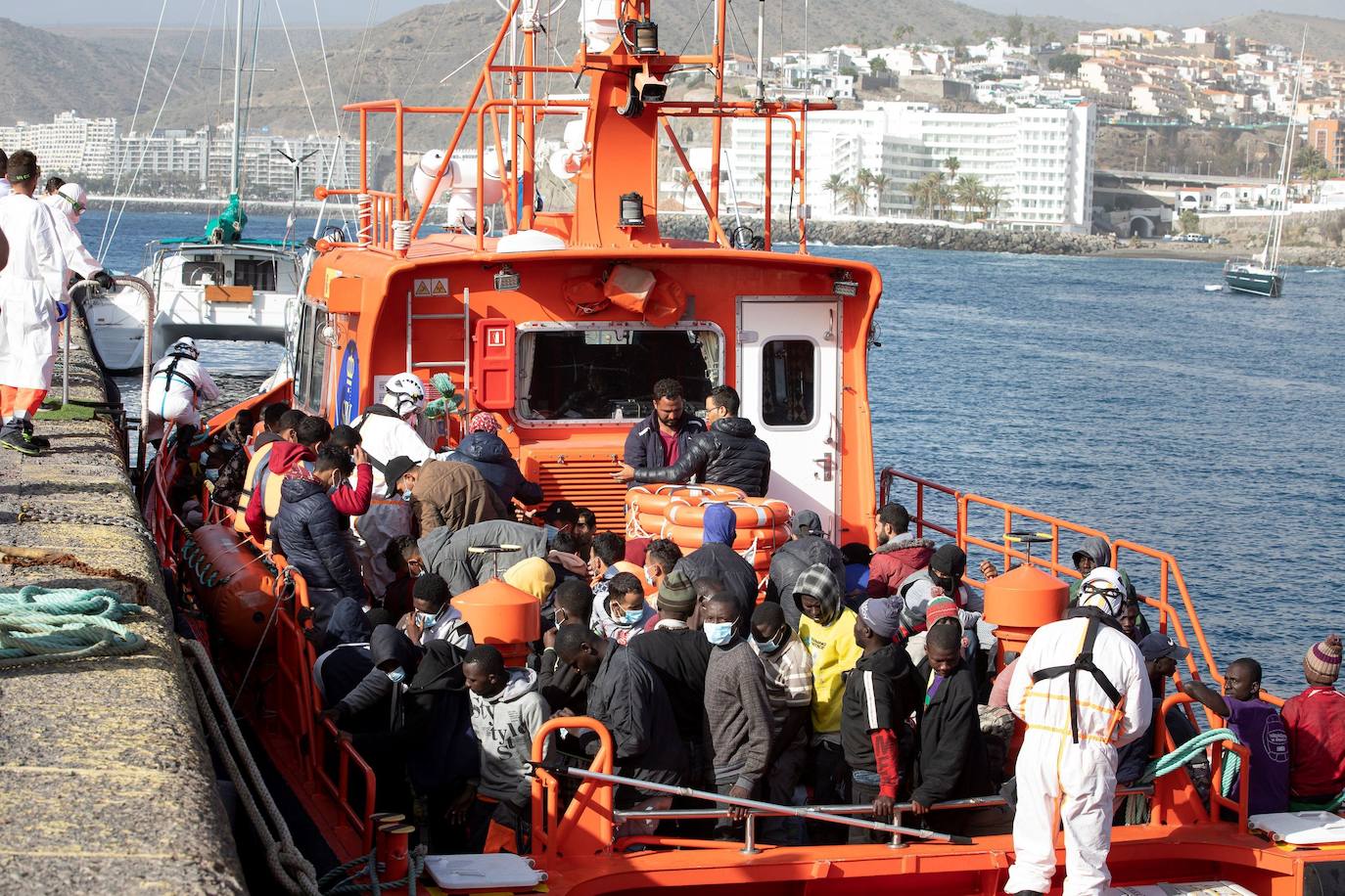 Fotos: Rescate de 106 inmigrantes en la costa de Gran Canaria