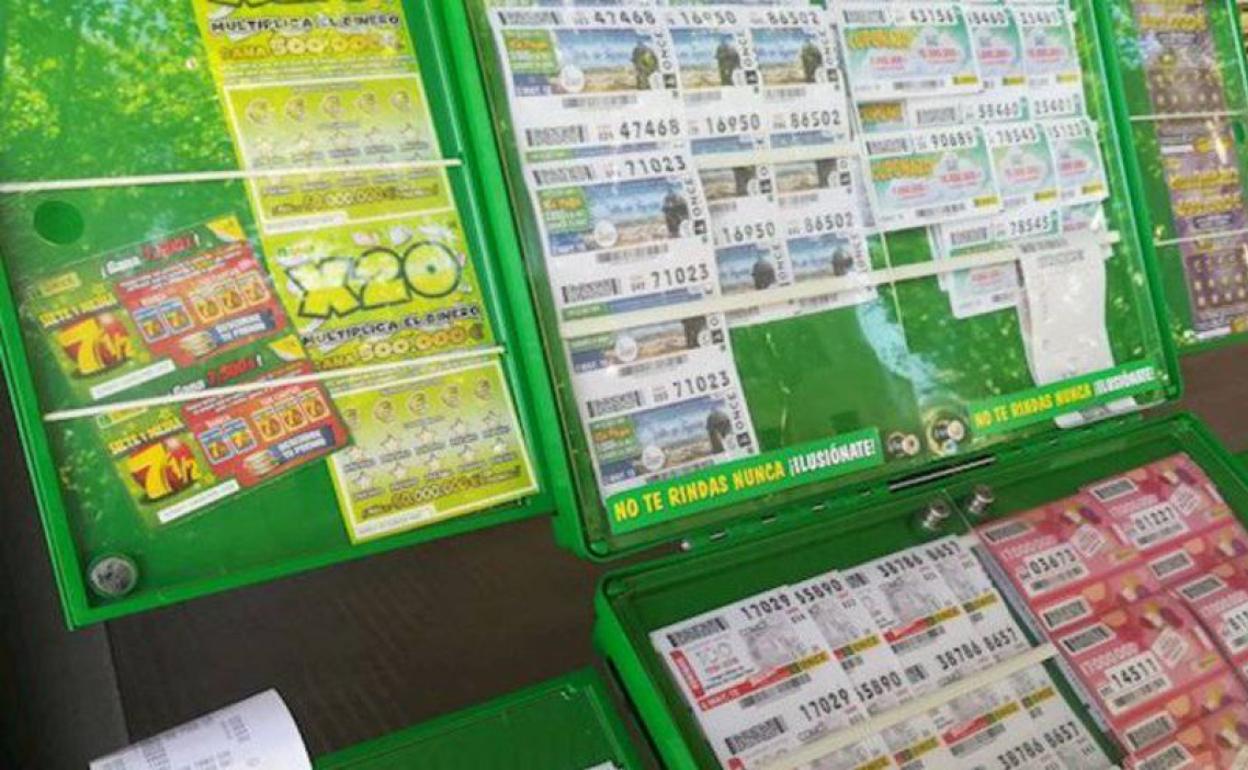 Distintos boletos de los sorteos de la Once.