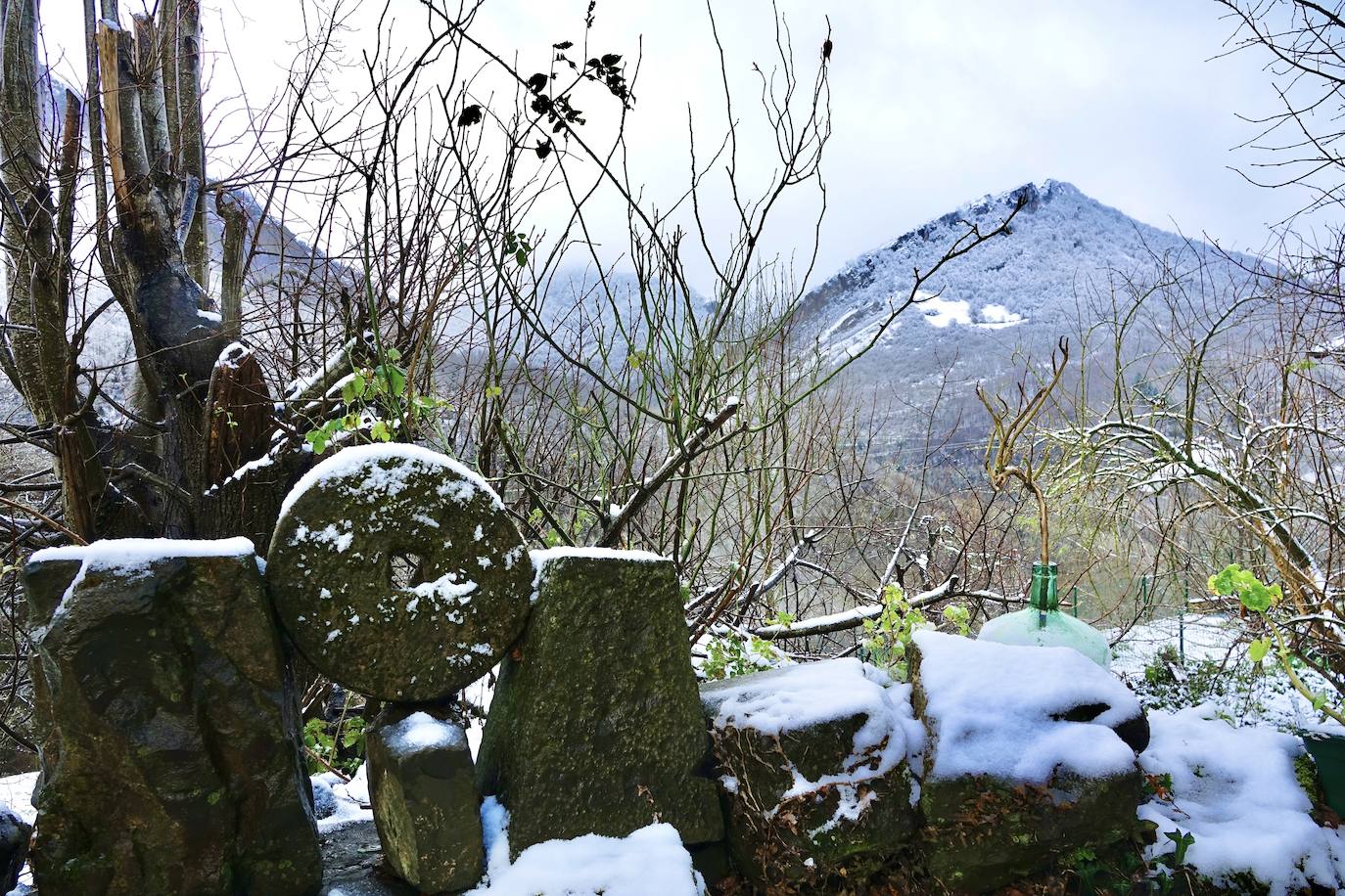 Fotos: Picos de Europa comienza el año bajo la nieve