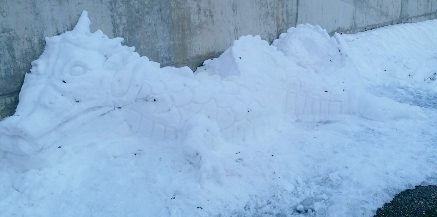 Fotos: Esculturas de nieve en Ciñera