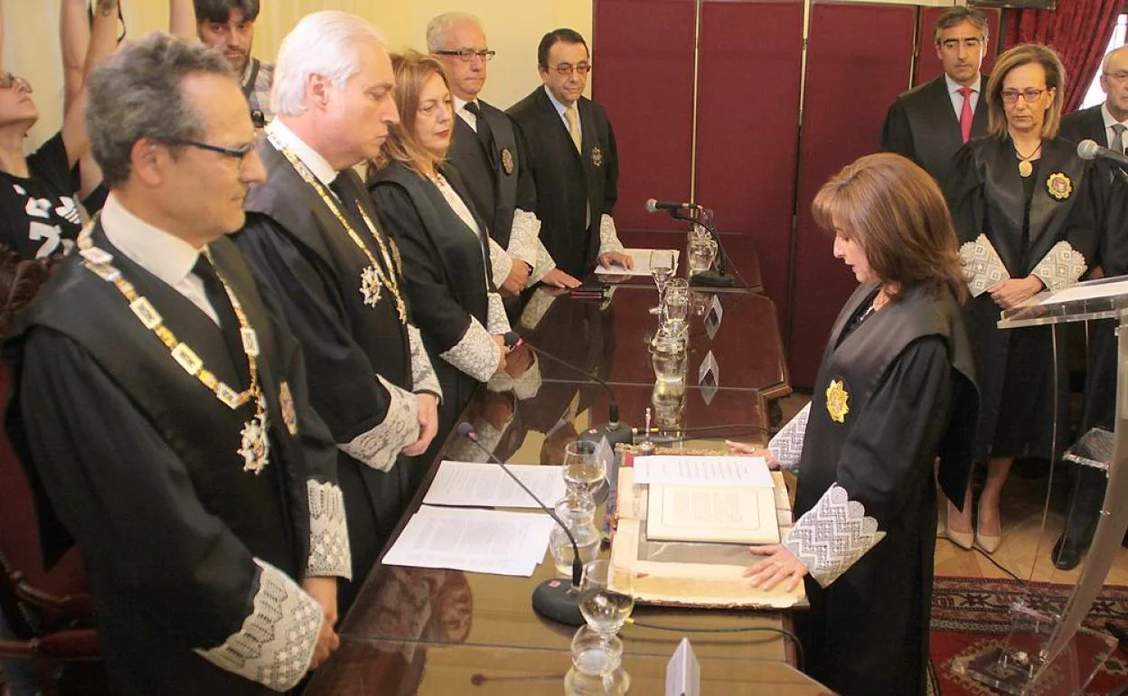 Ana del Ser, en una imagen de archivo jurando el cargo. . 