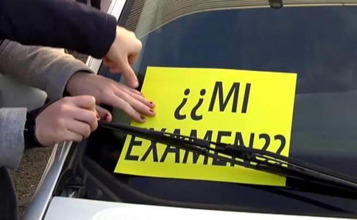 Protesta de examinadores, en una imagen de archivo. 