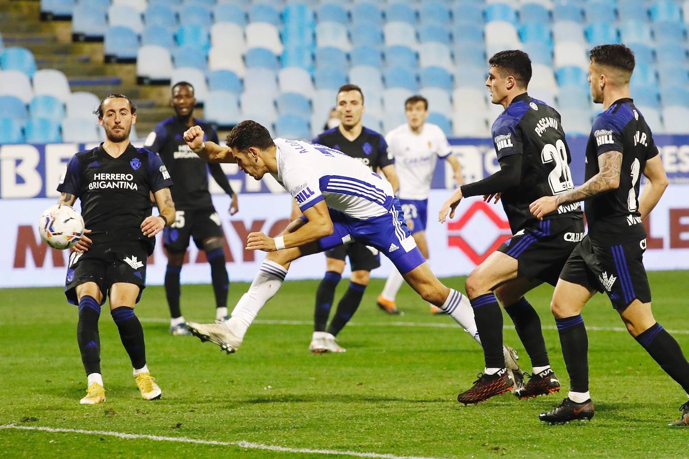 El conjunto maño recibió en la Romareda a los bercianos en una nueva jornada de Segunda División