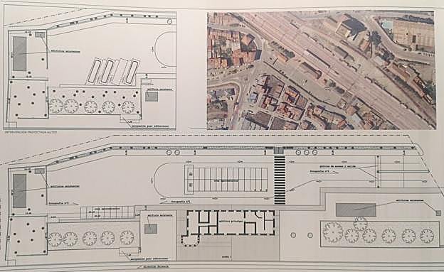 Planos de la estación intermodal de Sahagún.