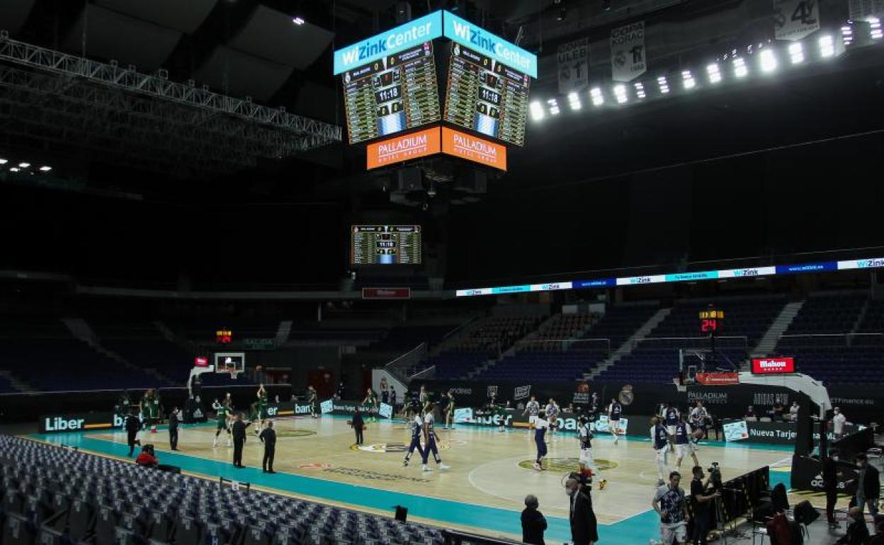 Imagen del WiZink Center antes del partido de la Euroliga entre el Real Madrid y el Baskonia disputado el pasado viernes. 