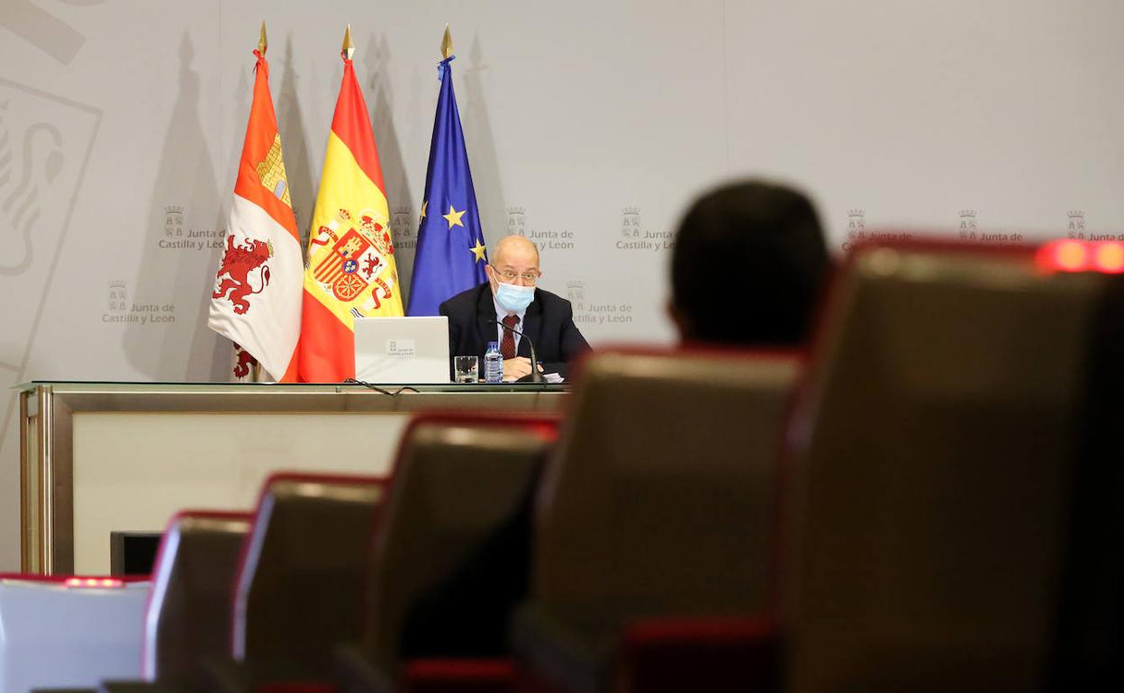 Francisco Igea, en la rueda de prensa tras el Consejo de Gobierno.