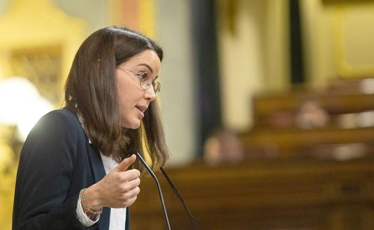 Andrea Fernández, durante su intervención. 