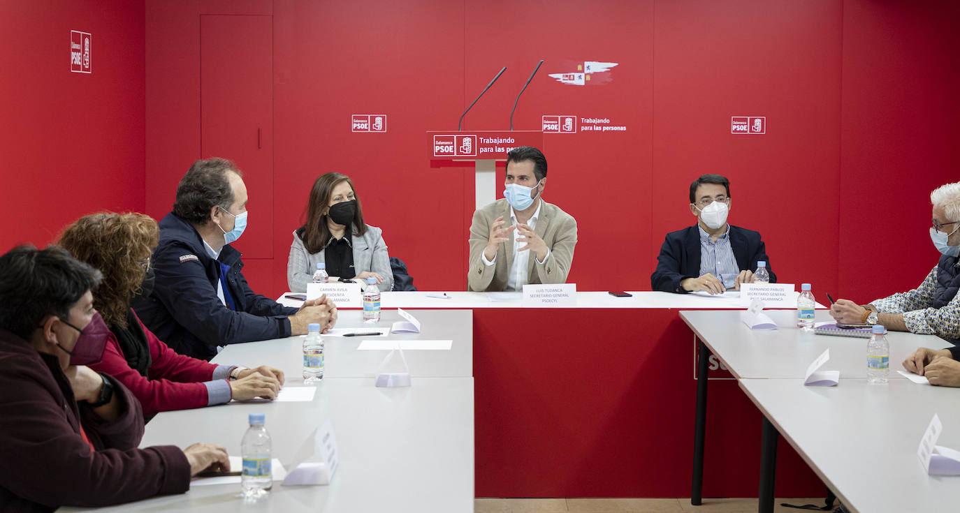 Fotos: Visita del secretario general del PSOECyL a Salamanca