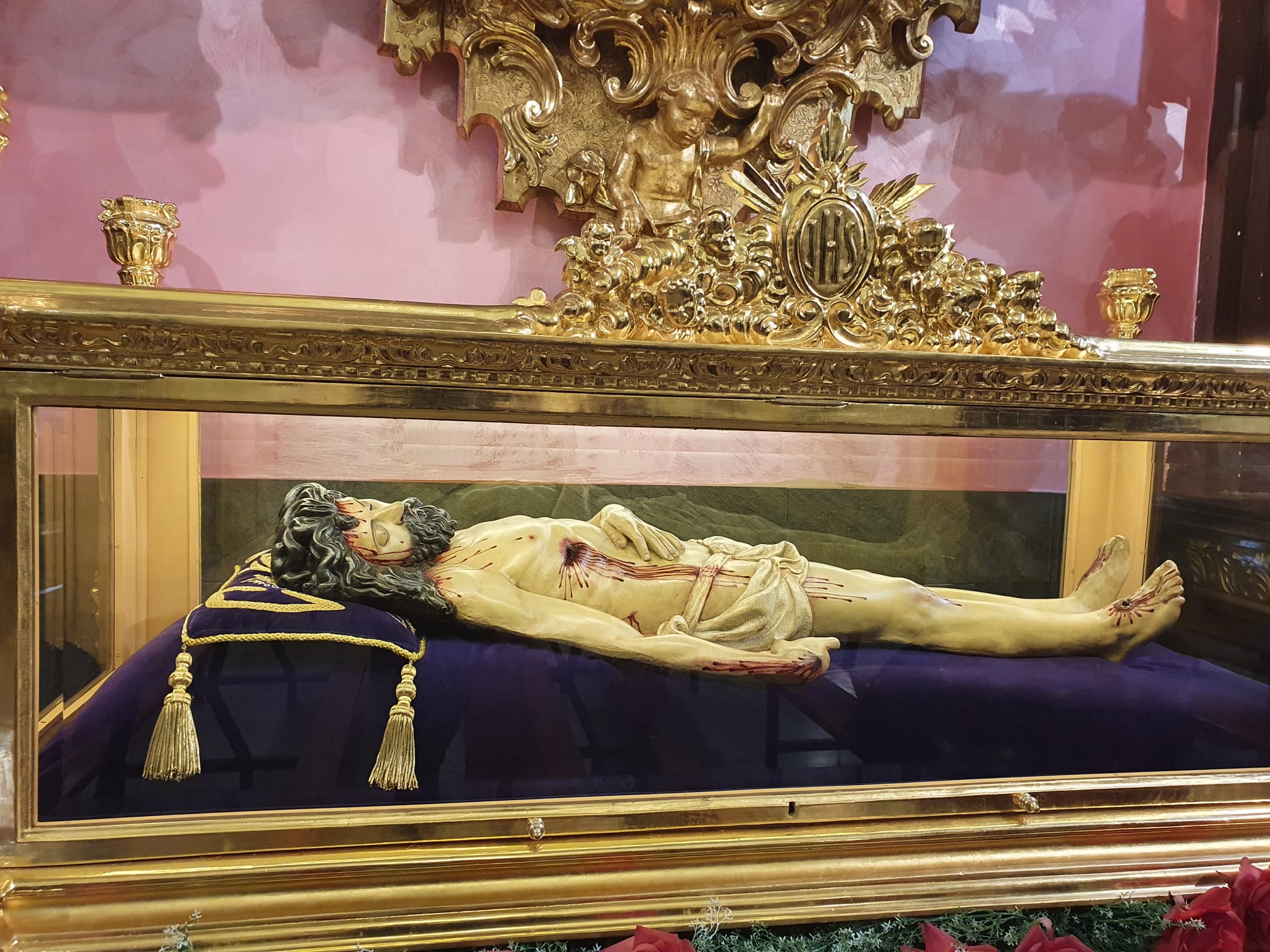 La imagen del Santo Cristo de la parroquia de Santa Nonia.