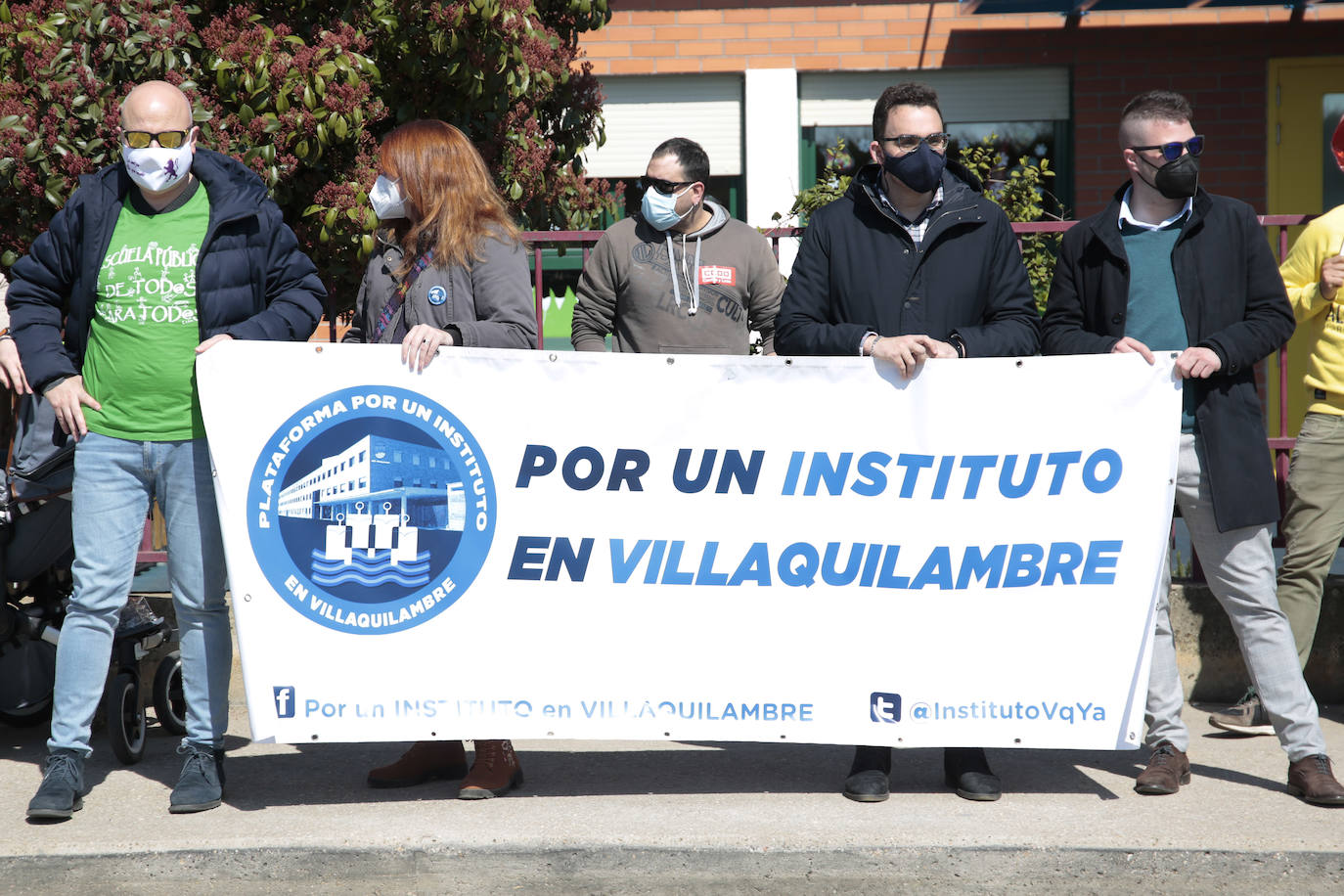 Algunos de los concentrados por la Plataforma.