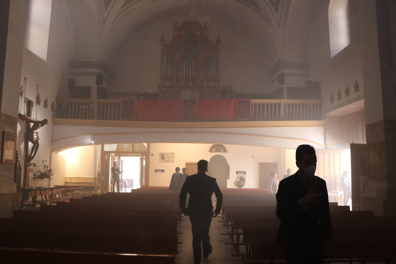 Sobrecogedora exposición de la cofradía en su sede canónica.