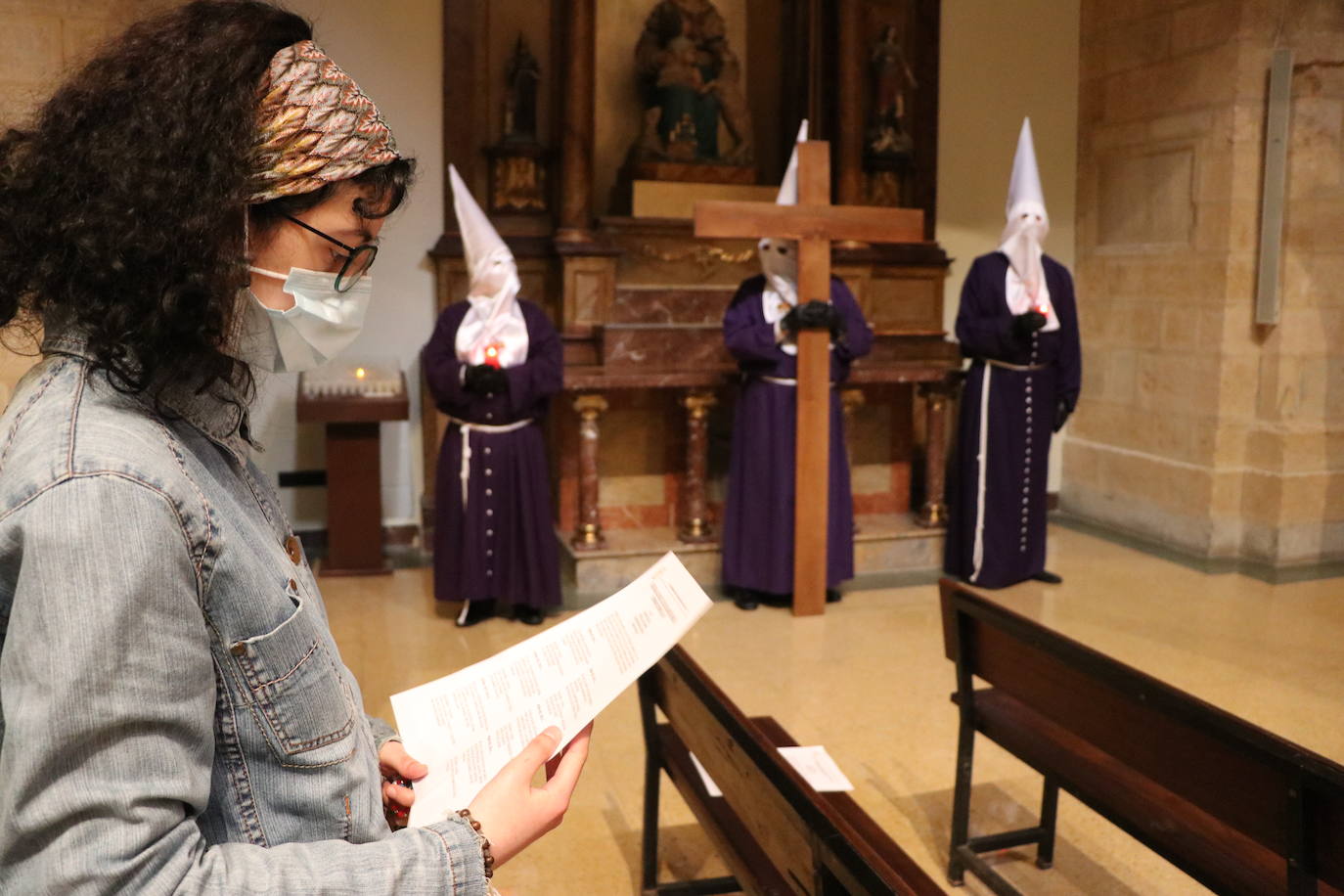 La iglesia acoge uno de los actos más tradicionales de la Semana Santa de León.