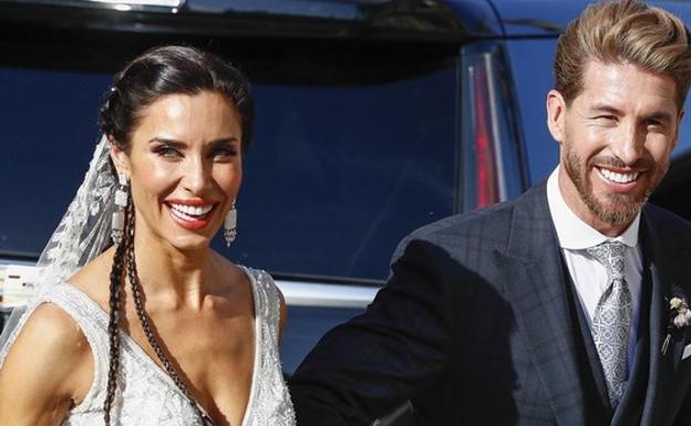 Serigio Ramos junto a Pilar Rubio.