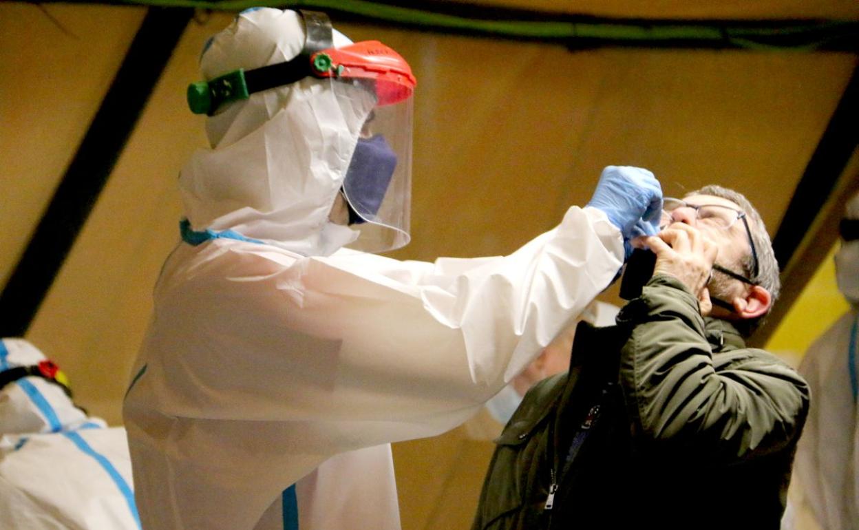 Imagen de archivo de un test de antígenos de segunda generación en León capital. 