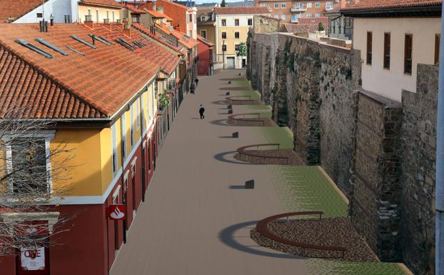 Recreación del tramo peatonal de la actual calle Carreras.