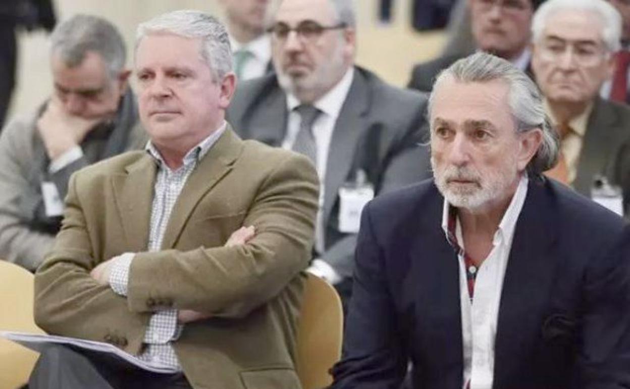 Álvaro Pérez Alonso 'El Bigotes', Pablo Crespo y Francisco Correa durante el juicio en la Audiencia Nacional.