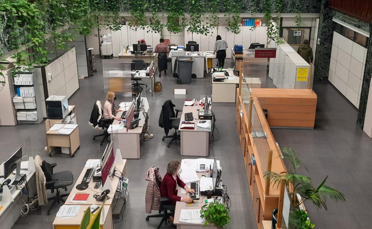 Interior del Ayuntamiento de León.