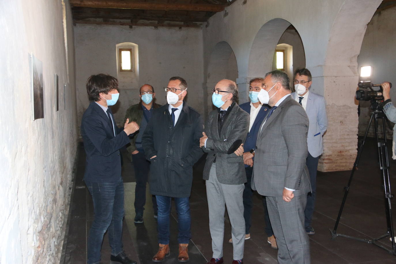 Vissita a las obras realizadas en la Panera del Monasterio de Sandoval. 