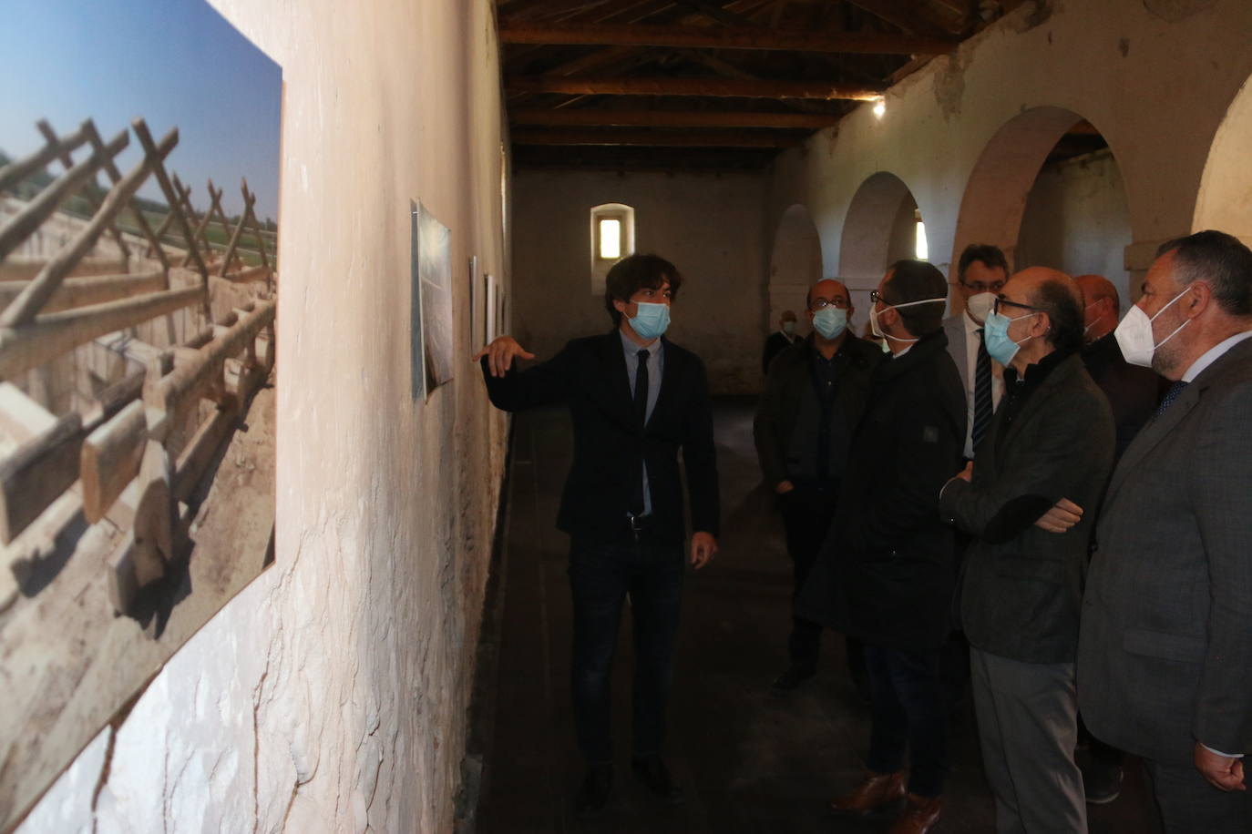 Vissita a las obras realizadas en la Panera del Monasterio de Sandoval. 