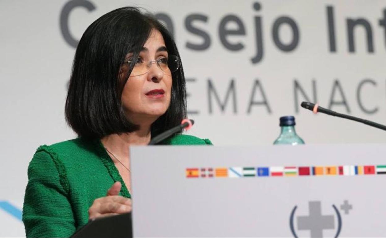 La ministra de Sanidad, Carolina Darias. 