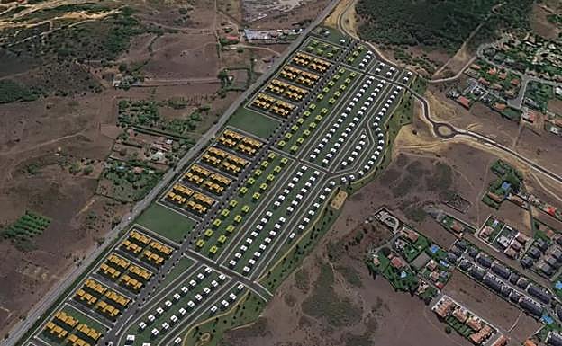 Imagen aérea de la urbanización La Taiga. 