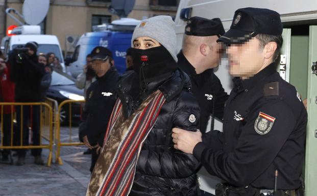 Imagen de Triana durante una de las sesiones del juicio en la Audiencia Provincial de León.