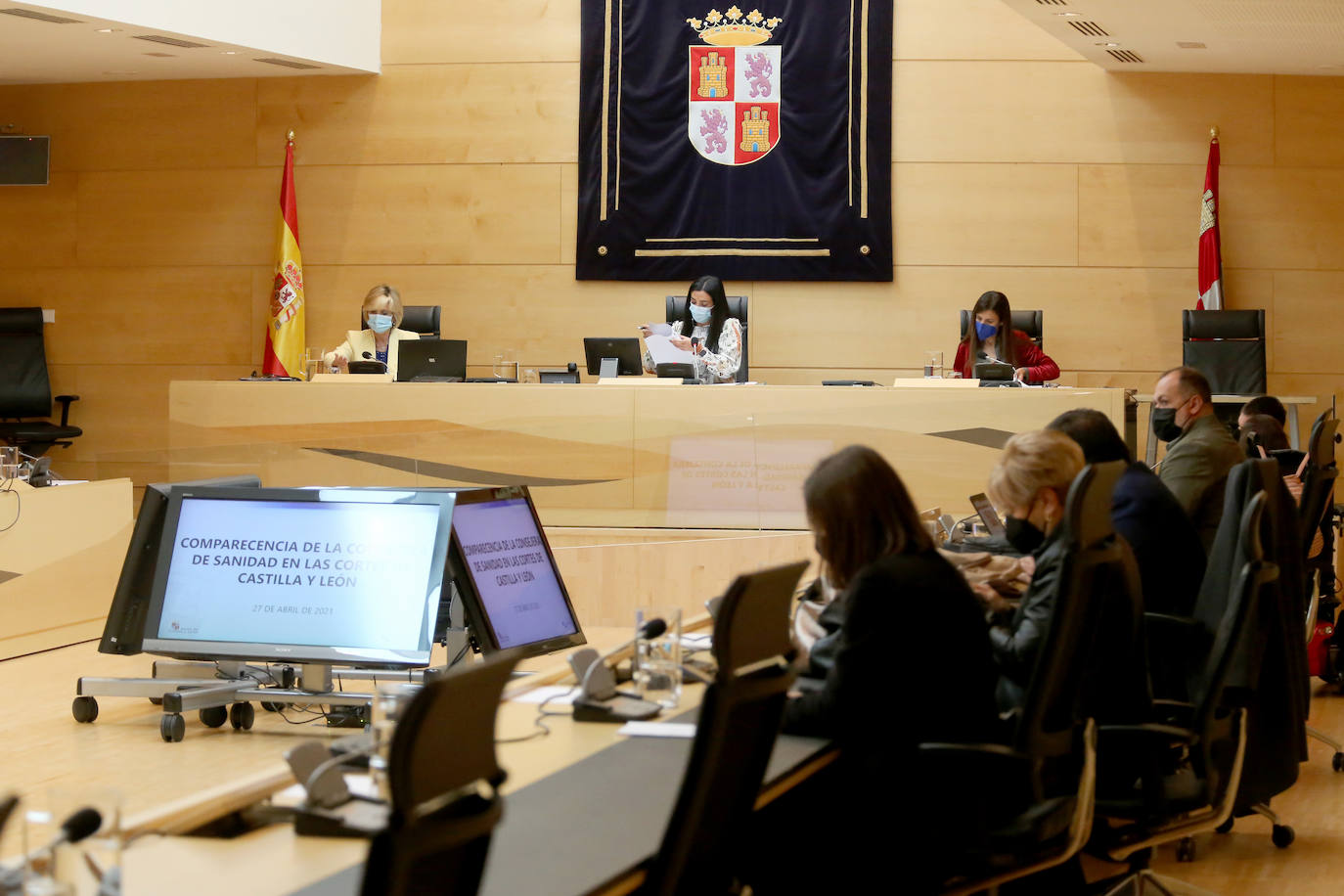 La consejera de Sanidad, Verónica Casado, comparece en las Cortes de Castilla y León para informar sobre la situación epidemiológica de la Comunidad.