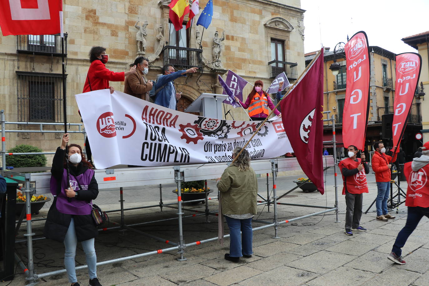 Movilizaciones del Primero de Mayo, Día Internacional del Trabajo, en León.