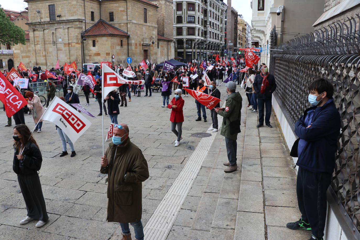 Movilizaciones del Primero de Mayo, Día Internacional del Trabajo, en León.