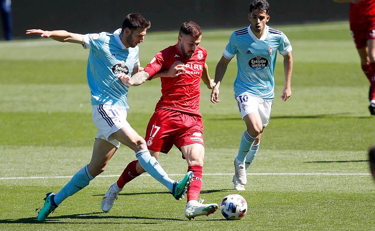 Dioni, en el partido ante el Celta B.
