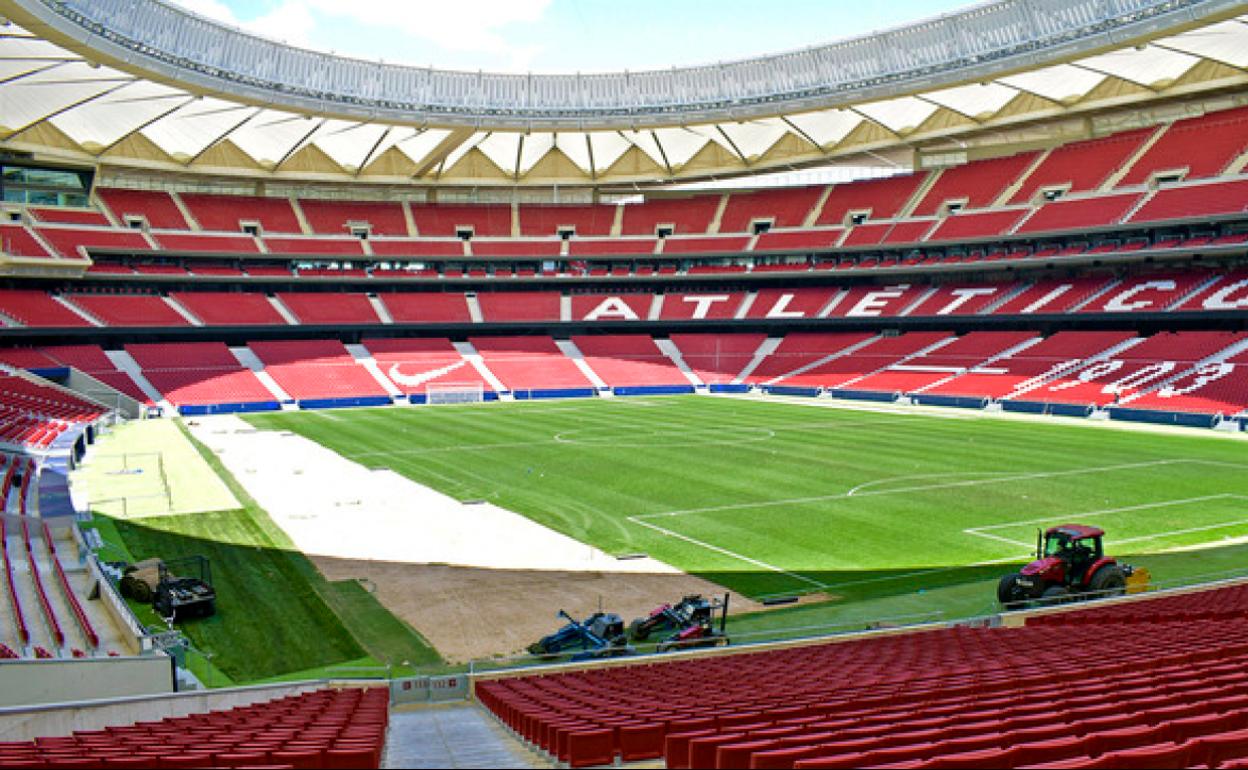 Estadio Wanda Metropolitano vacío. 