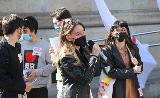 Galería. Los estudiantes quieren prácticas remuneradas.