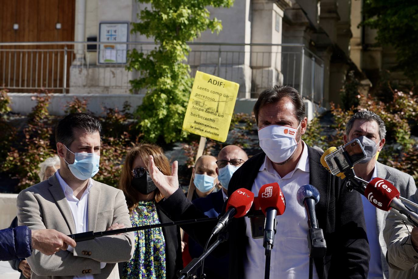 Fotos: El secretario general del PSCyL visita las obras del túnel de Andrómeda