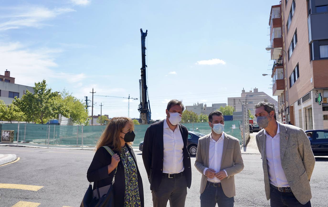 Fotos: El secretario general del PSCyL visita las obras del túnel de Andrómeda