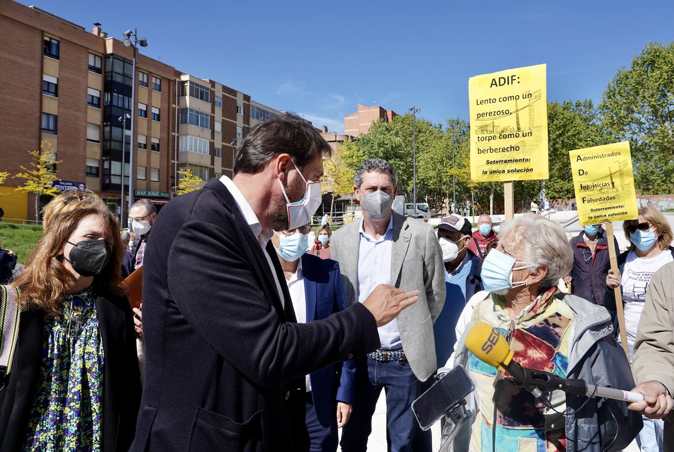 Fotos: El secretario general del PSCyL visita las obras del túnel de Andrómeda