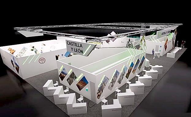 Imagen del stand que la Junta de Castilla y León llevará a Fitur. 