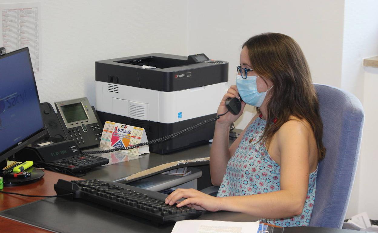 Una de las rastreadoras del Sacyl en León.