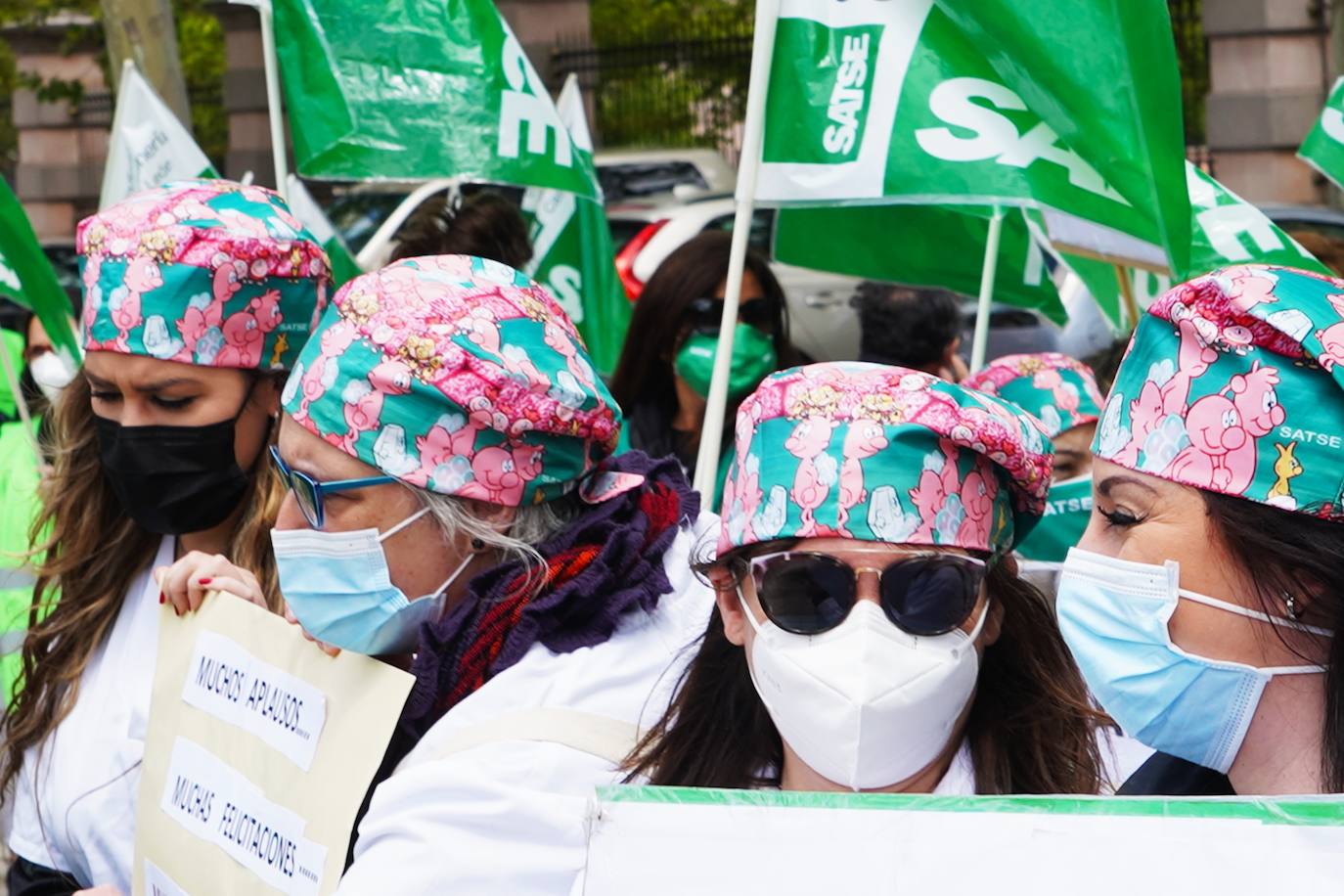 Galería. Las enfermeras laborales reclaman ser «prioritarias» para la Junta.